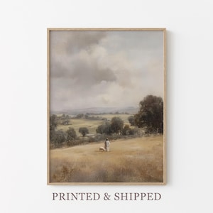Vintage The Lord is my Shepherd Oil Painting Print | Jesus Leaves 99 | Christian Art | Jesus Christ Art | Modern Christian Painting | VTL3