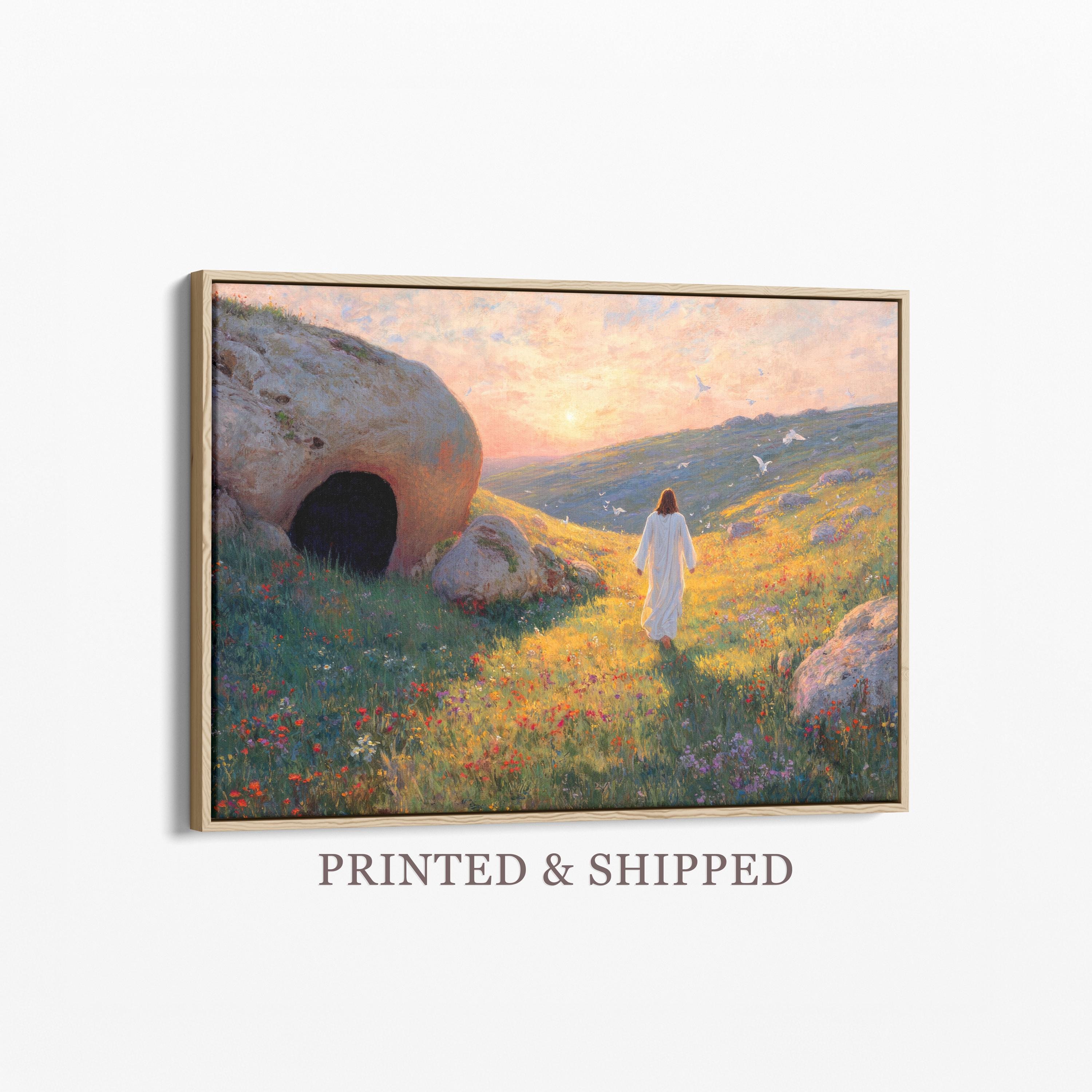 Empty Tomb Painting Canvas Print | Jesus Resurrection Art | Christian ...