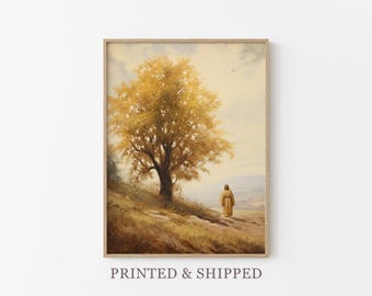 Vintage Parable of the Mustard Seed Oil Painting Print | Faith as Small as a Mustard | Bible Art Prints | Christian Faith | VPO3