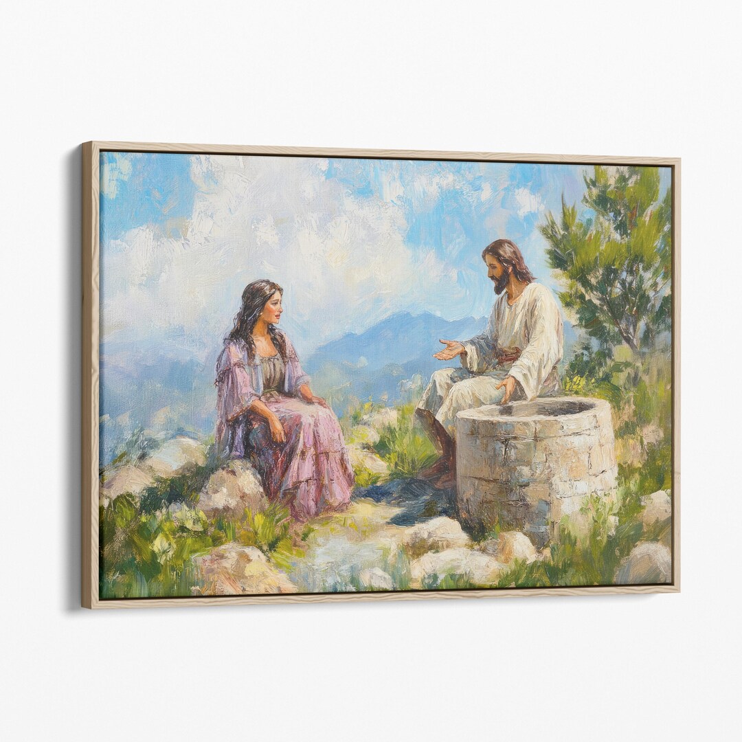 Woman at the Well Oil Painting Canvas Print | Samaritan Woman ...