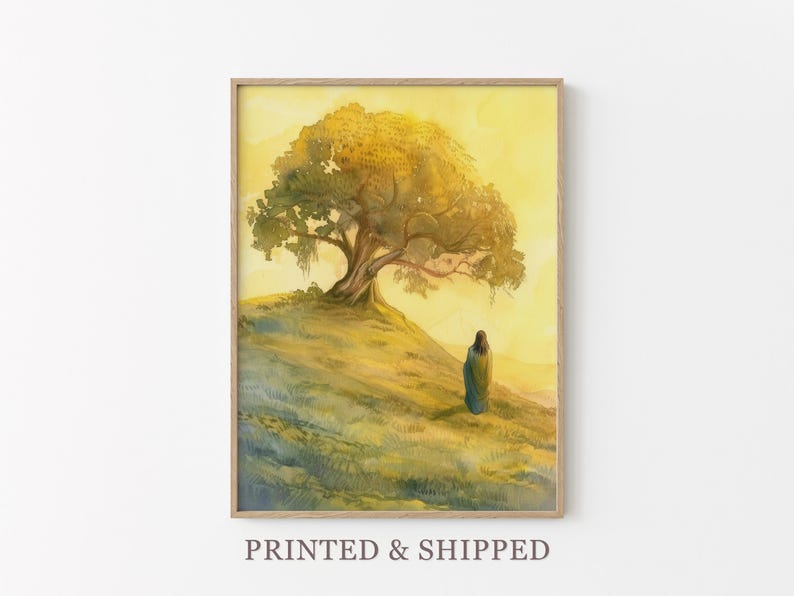 Watercolour Parable of the Mustard Seed Oil Painting Print | Faith as ...
