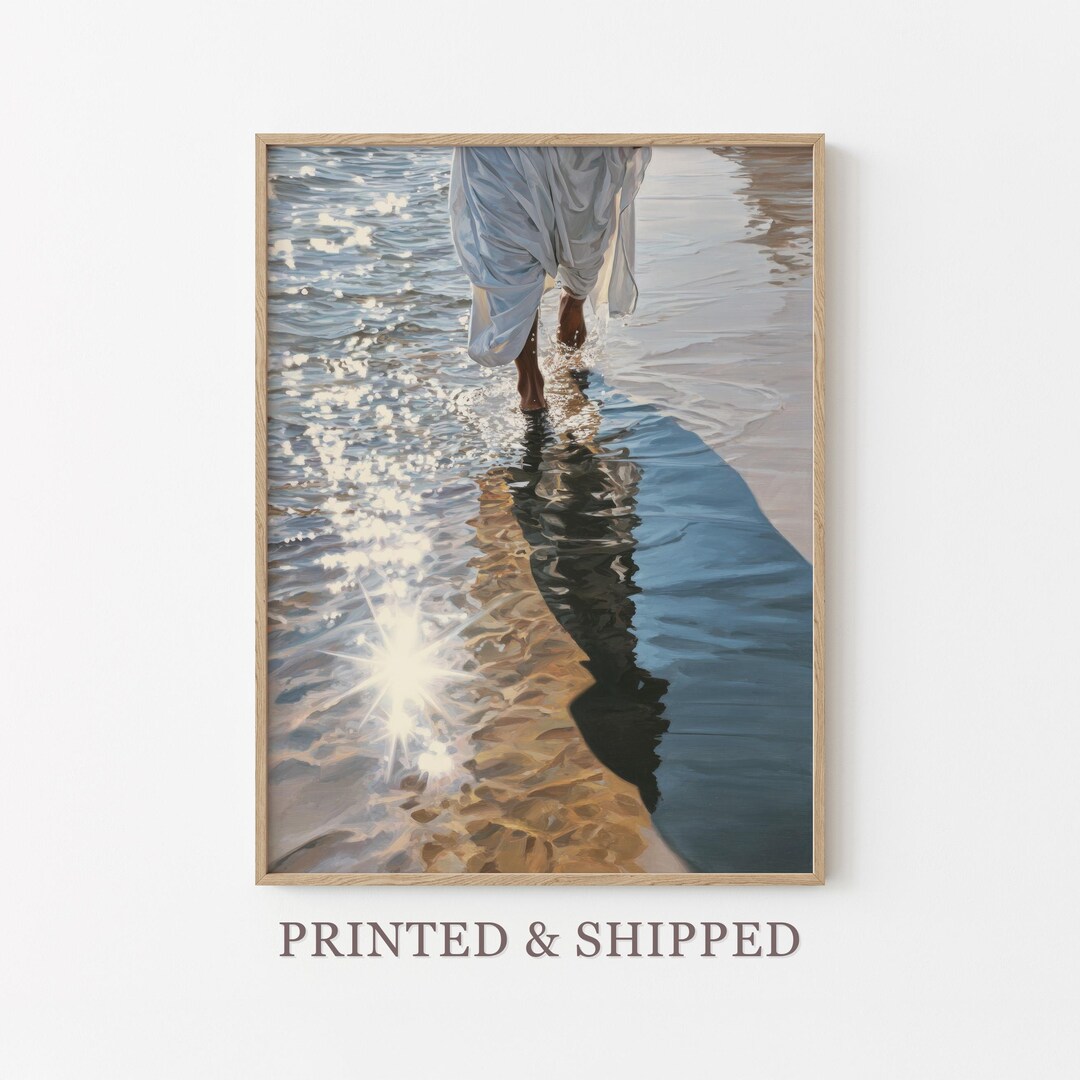 Jesus Walking on Water Painting Print | Christian Wall Art | Faith ...