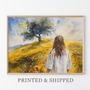 Watercolour Parable of the Mustard Seed Oil Painting Print | Faith as Small as a Mustard | Bible Art Prints | Christian Faith | WPO2