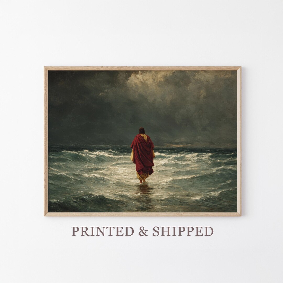 Jesus Walking on Water Painting Print | Christian Wall Art | Religious ...
