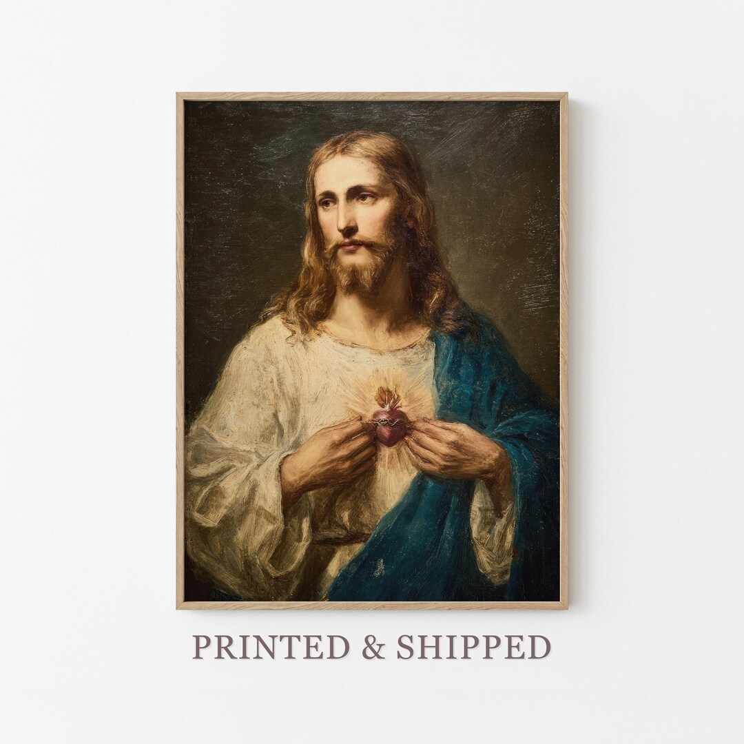 Sacred Heart of Jesus Art Print | Catholic Wall Decor | Religious Home ...