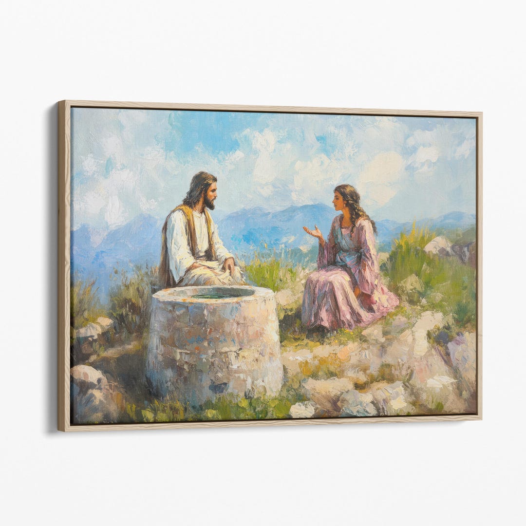 Woman at the Well Oil Painting Canvas Print | Samaritan Woman ...