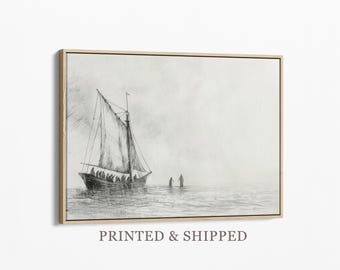 Jesus Walks on Water Canvas Print | Jesus and Peter Bible Art | Modern Bible Verse Wall Art | Bible Art | Boho Scripture Home Deco | CJWO3