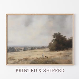 Vintage The Lord is my Shepherd Oil Painting Print | Jesus Leaves 99 | Christian Art | Jesus Christ Art | Modern Christian Painting | VTL2