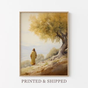 Vintage Parable of the Mustard Seed Oil Painting Print | Faith as Small as a Mustard | Bible Art Prints | Christian Faith | VPO4