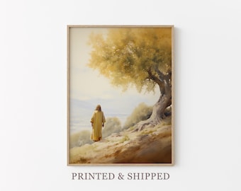 Vintage Parable of the Mustard Seed Oil Painting Print | Faith as Small as a Mustard | Bible Art Prints | Christian Faith | VPO4