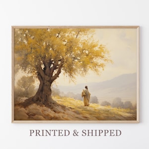 Vintage Parable of the Mustard Seed Oil Painting Print | Faith as Small as a Mustard | Bible Art Prints | Christian Faith | VPO2