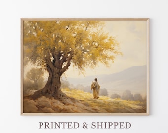Vintage Parable of the Mustard Seed Oil Painting Print | Faith as Small as a Mustard | Bible Art Prints | Christian Faith | VPO2