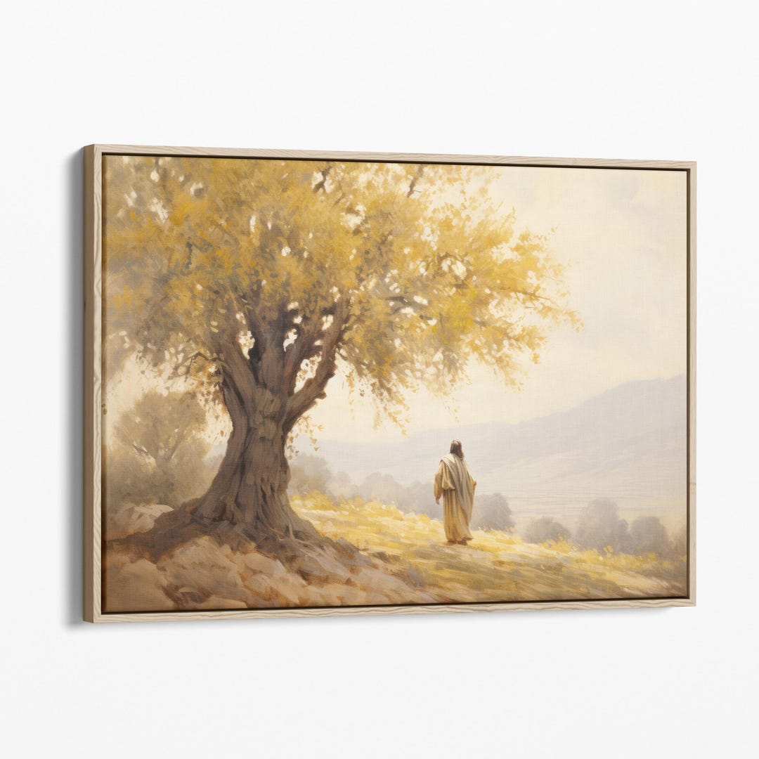 Vintage Parable of the Mustard Seed Oil Painting Canvas Print | Faith ...