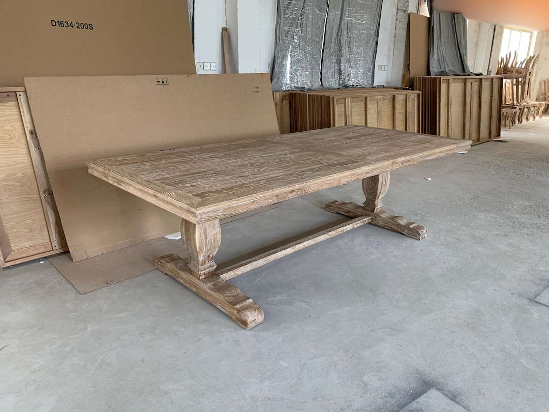 Solid Oak Antique Dining Table - Etsy Canada
