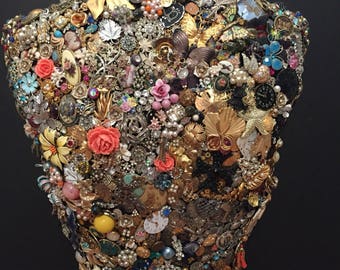 Vintage Jewel Encrusted Mannequin - Back