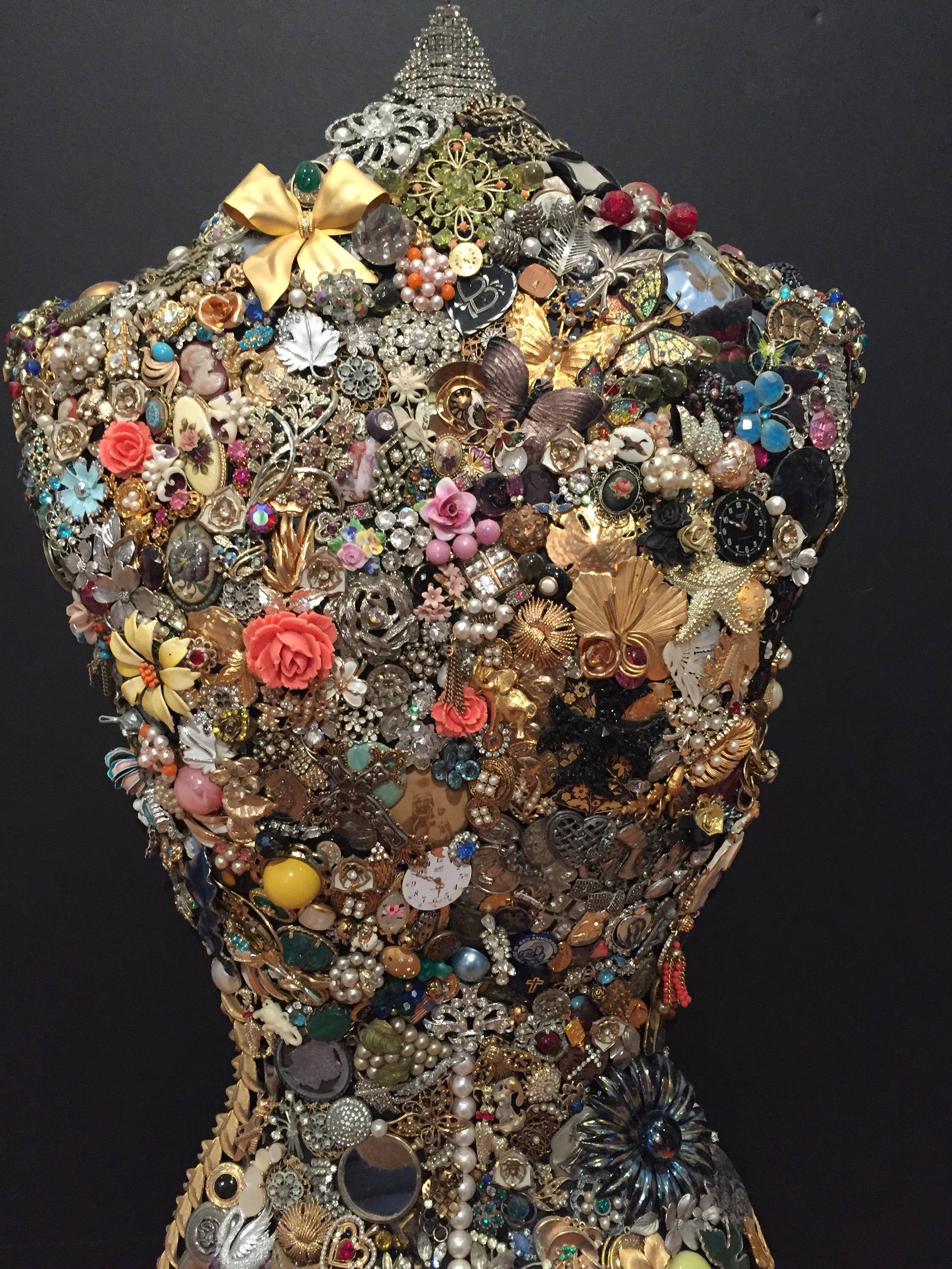 Vintage Jewel Encrusted Mannequins Front and Back Etsy