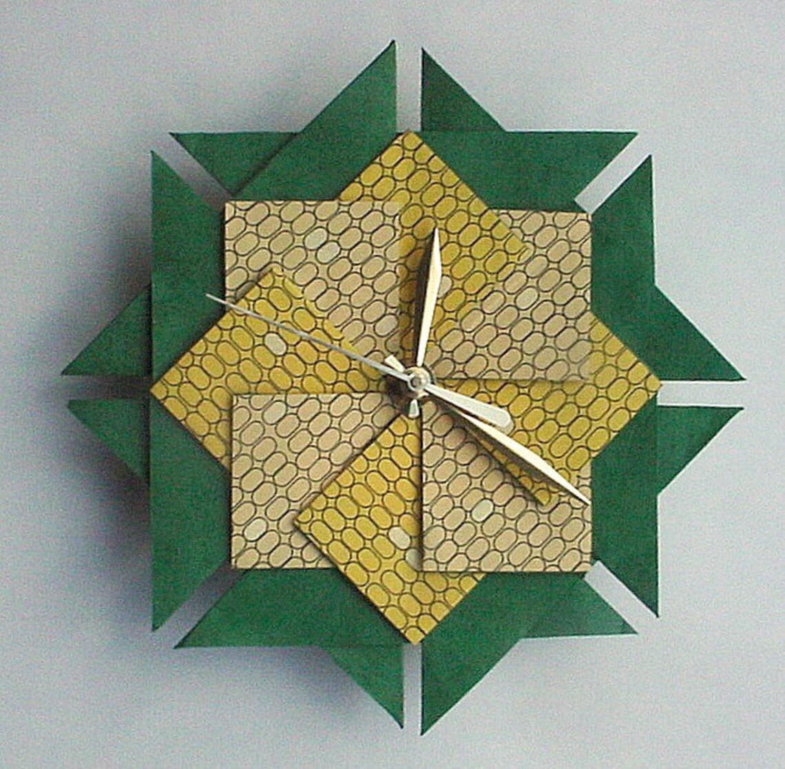 Kitchen Clock Origami Clock Fresh Corn-large - Etsy