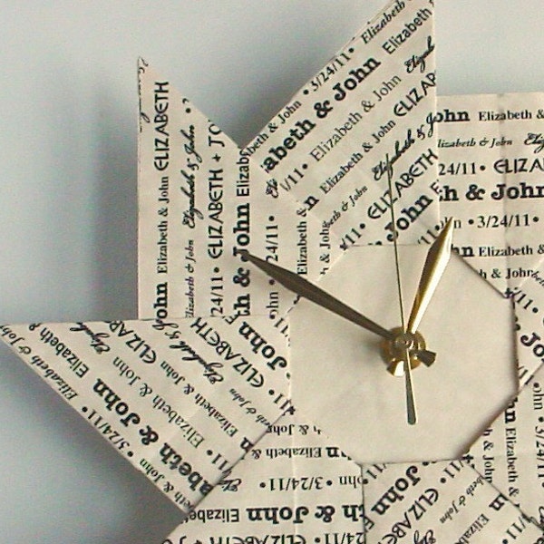 Paper Clock Etsy