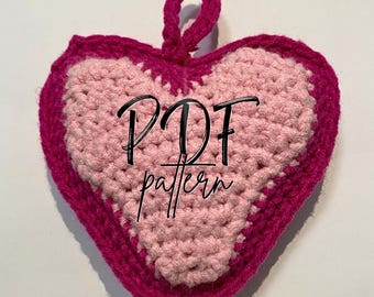 Blush Crochet Heart Keychain Pattern, Amigurumi Valentines Gift (PDF Pattern)