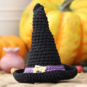 Witch Hat Amigurumi Crochet Pattern - Quick and Easy Halloween Decor for Spooky Displays and Unique Gifts for Your Charming Home Accents