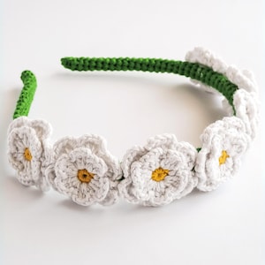 Daisy Crochet Headband Pattern, DIY Hair Accessory Gift, Flower Headband Crochet Pattern, Easy Floral Crochet Pattern, Beginner Friendly