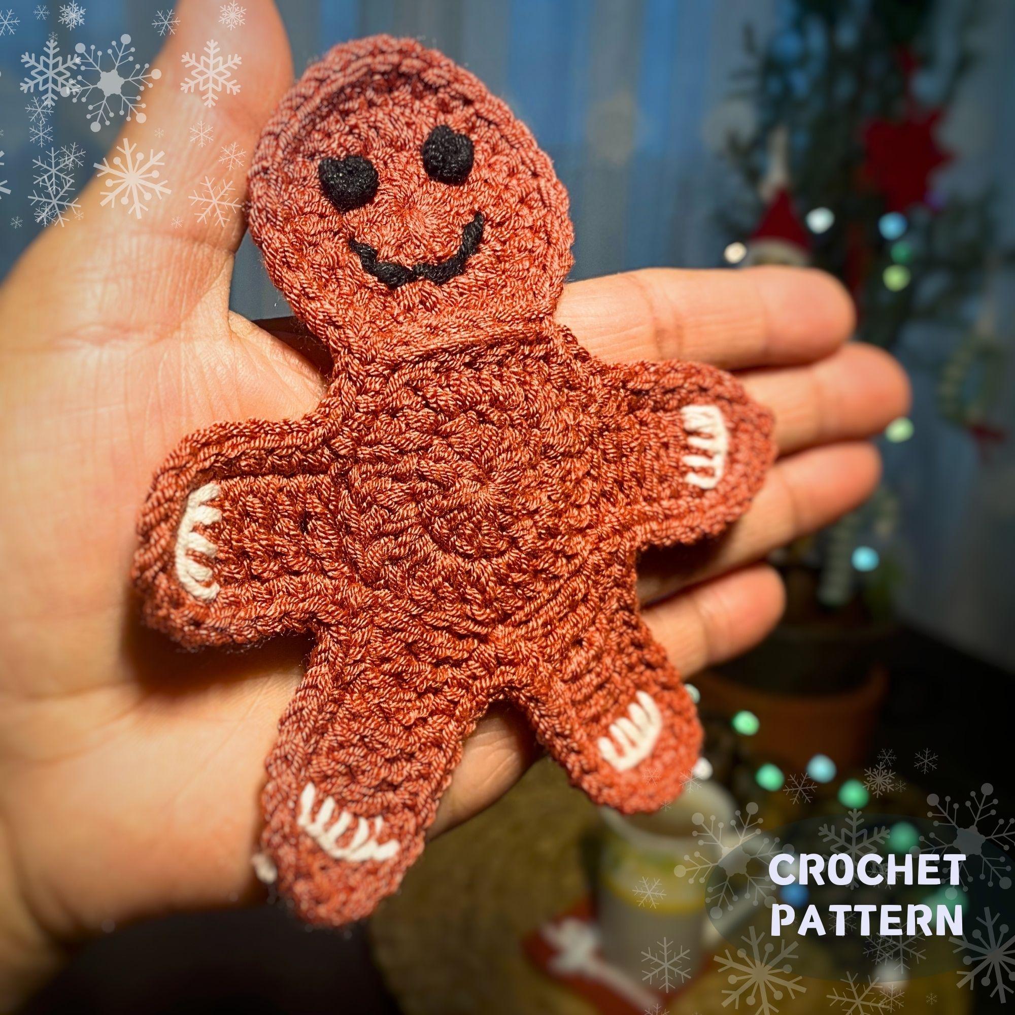 Christmas Gingerbread Man Coaster Crochet