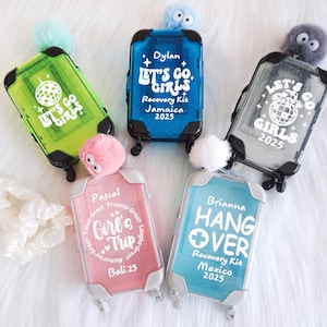 Mini Suitcase Hangover Kit,Bachelorette Weekend Gift Idea,Girls Trip Party Favor,Birthday Weekend Survival Pack,Bridesmaid Gift Recovery Kit