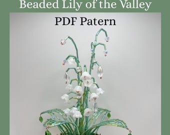 ビーズで飾った水仙の花、植物の装飾、花束、ビーズで飾った花、ビーズ