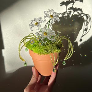 Skelett perlen blumen, pflanzendekor, Blumenstrauß, perlen blumen, perlen pflanzen