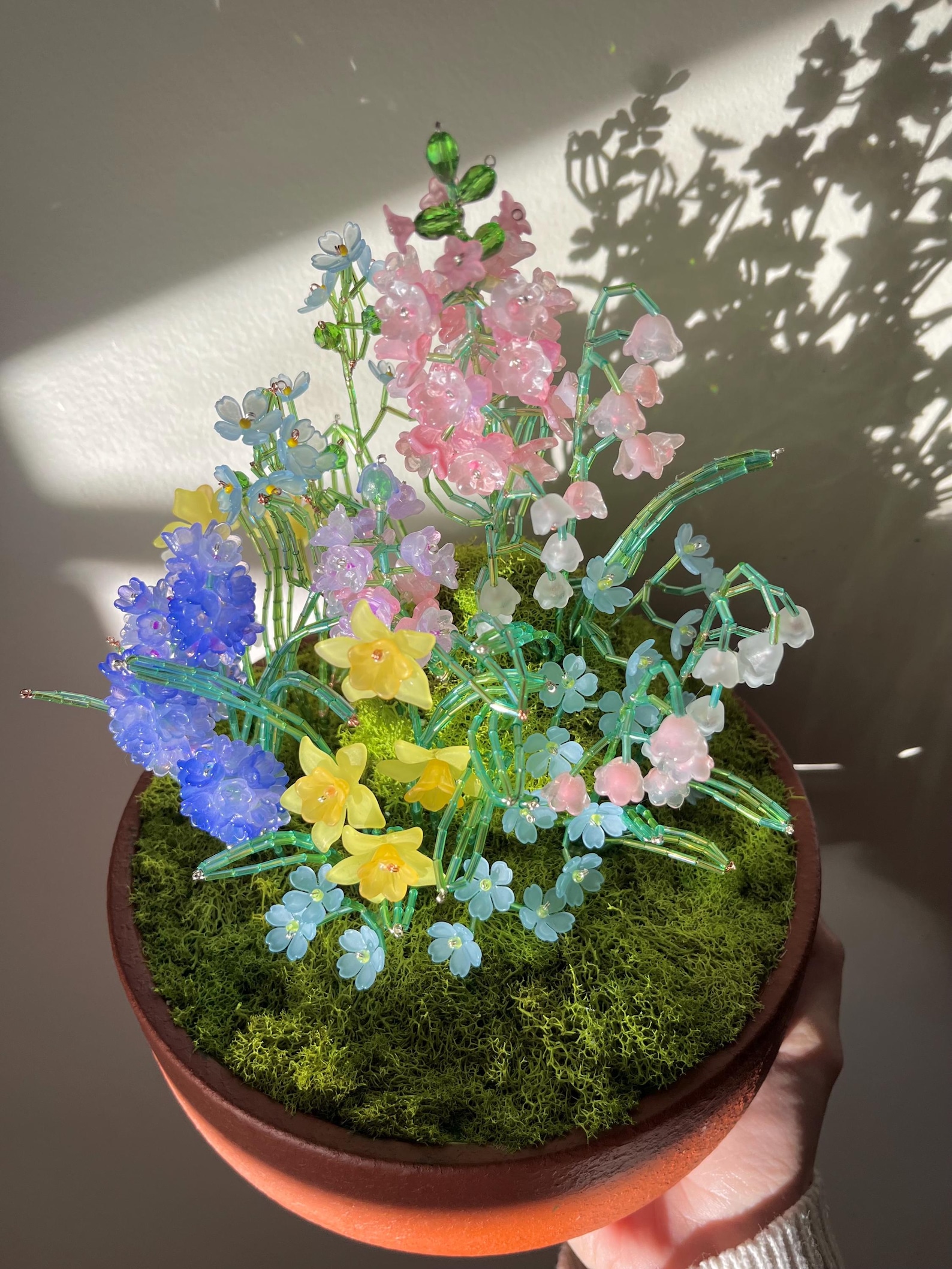 Beaded Flowers Plant Decor Bouquet Flower Garden Beaded Plants Etsy