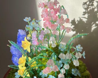 ビーズフラワー、植物装飾、花束、花壇、ビーズ植物 - Etsy 日本