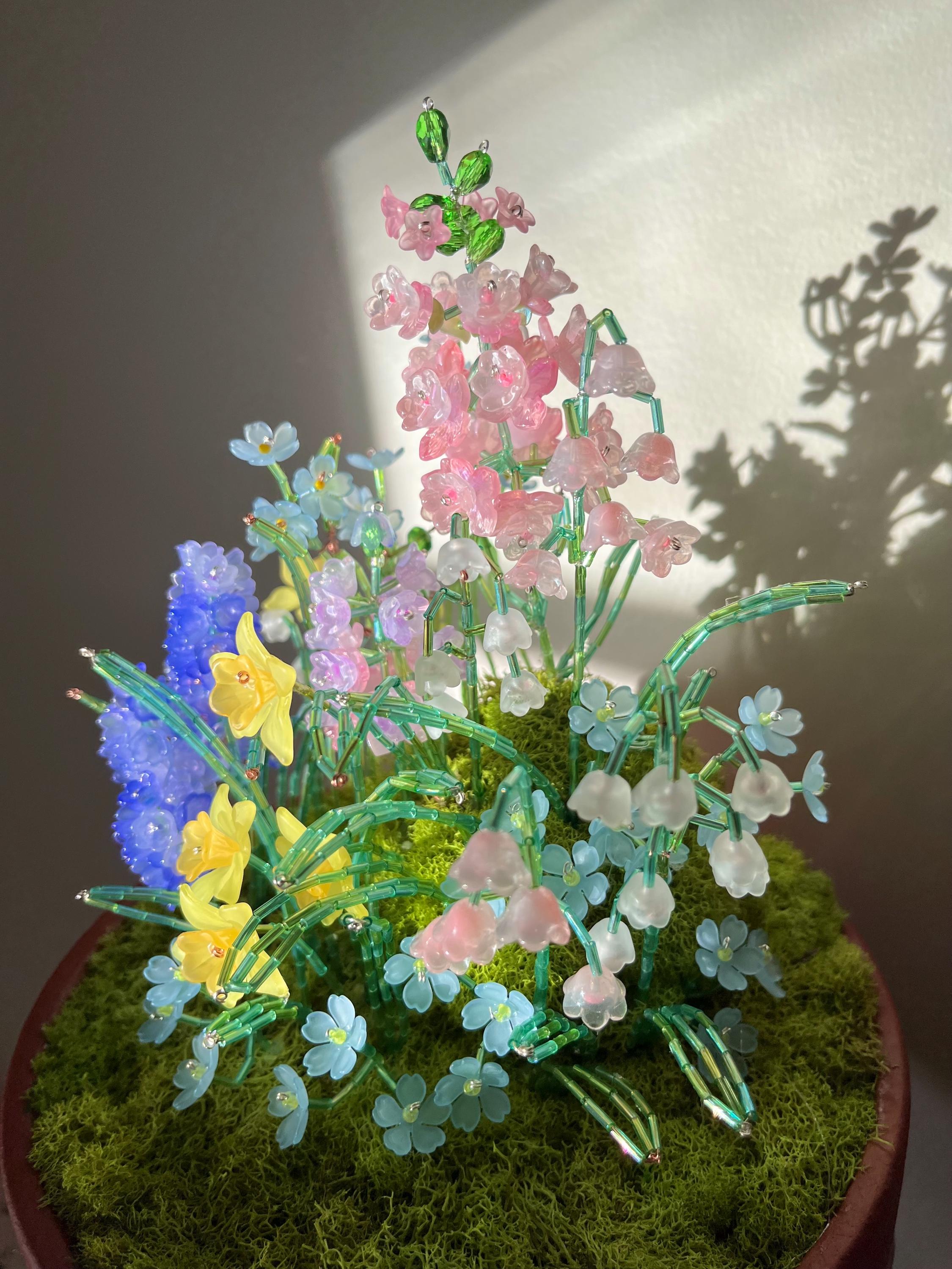 ビーズフラワー、植物装飾、花束、花壇、ビーズ植物 - Etsy 日本