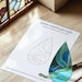 Water Drop Stained Glass Pattern Digital Download, Ocean Waves Stained ...