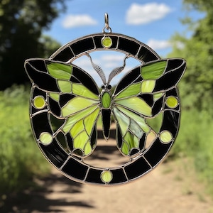 Digital Pattern Luna Moth Panel, Stained Glass Pattern Download, Luna Moth Pattern, Luna Moth Pattern, Modern Suncatcher, DIY Stained Glass