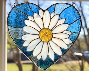 デイジーステンドグラスサンキャッチャーパターン • 初心者向け