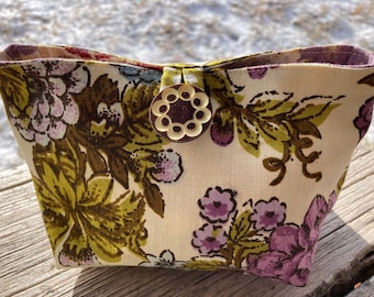 Reversible Clutch with Vintage Buttons by Stephanie Barnes -Barneche Design