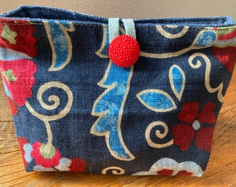 Reversible Clutch with Vintage Buttons by Stephanie Barnes -Barneche Design