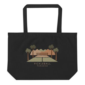 Pickleball Paradise Large organic tote bag | Pickleball bag perfect for game day or everyday use