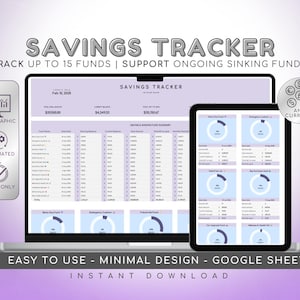 2025 Sinking Funds Tracker Spreadsheet Budget Google Sheets Savings Tracker Personal Finance Planner Cash Savings Spreadsheet Template Plan