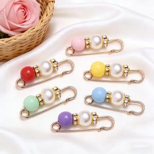 Pearl Waist Tightening Pin, No Sew Clothing Fastener, Adjustable Waist Button, Anti Exposure Brooch, Dress Shirt Fix Clip