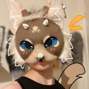 Brown therian deer-cat mask! ⟡⋆｡
