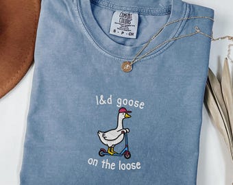Embroidered Labor and Delivery Nurse Shirt, Funny Silly Goose Nurse T-shirt