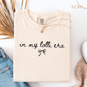 Comfort Colors In My Lolli Era Shirt, Grandma Gift, Coquette Lolli Tshirt, Grandma Lolli Shirt, Custom Lolli Gifts, Grandparent Shirt