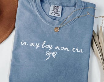 Coquette In My Boy Mom Era Shirt, Comfort Colors Boy Mom Gift, Cute Boy Mom Shirt, Boy Mama T-shirt, Expecting Mom Gift, Boy Mom Club Shirt