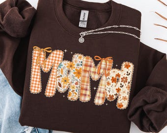 Fall Mama Sweatshirt, Gift for Mom Thanksgiving, Fall Mama Coquette Sweater, Pumpkin Mama Shirt, Fall Vibes Sweater, Cozy Fall Mama Sweater