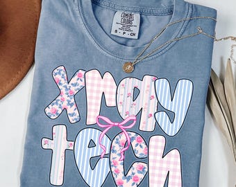 Comfort Colors Xray Tech Shirt, Xray Tech Gift, Coquette Bow Xray Tech Tshirt, Radiology Shirt, Xray Technologist Shirt, Xray Tech Tee