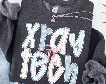 Xray Tech Sweatshirt, Coquette Bow Radiology Gift, Xray Technologist Sweater
