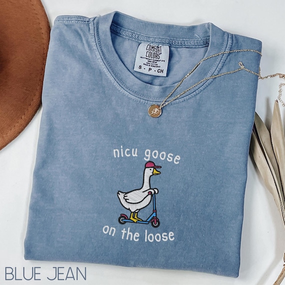Embroidered Nicu Nurse Shirt, Funny Silly Goose T-shirt, Neonatal Intensive Care Unit Tee