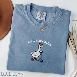 Chemise d'orthophonie brodée, T-shirt SLP Silly Goose, Cadeau d'orthophoniste