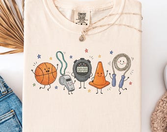 Camiseta Doodle para profesor de educación física, regalos para profesores de gimnasia, camiseta para profesor de educación física, regalo para profesor de educación física, camiseta de educación física